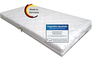 KiNDERWELT Materasso in Schiuma Neonato Comfort Trapuntato Materasso per Neonato Materasso 40 x 90 Bianco Spugna