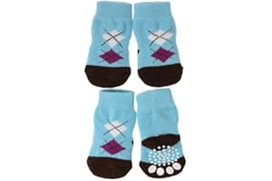 UrbanPup Blue/Black Diamond Pattern Pet Socks