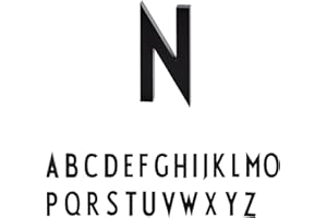 Design Letters Decorativo di Lettere | Lettere della casa & Numero acciaio inossidabile 5 & 10 cm | Numero di porta Numero civico| Nero Cartello Porta |Viti di montaggio e nastro venduti separatamente