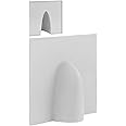 1STec 2 x White External Brick Drill Damage Weather Shield Cover for Cable Pipe Hose Hole Tidy Buster Plates fits Coaxial TV Alarm/Telephone Wire RG59 Coax CCTV Low Voltage Garden Lights Power Leads