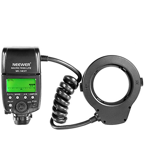 Neewer Flash Macro    Anneau Lumi  re Avec LED AF Lampe D assistance Pour Canon E-TTL TTL Appareil Photo EOS 5D Mark II  6D 7D 70D 60D 60Da 700D 650D 600D 400D 350D 300D 100D 1000D 1100D