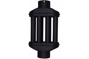 toys store Abgaswärmetauscher 130mm Warmlufttauscher 6 Rohre Kaminrohr Rauchrohr Rauchgaskühler Abgasrohr Ofenrohr, Anthrazit Matt