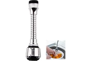 SEMINISMAR Robinet d'Eau Pivotante à 360°,Rallonge de robinet,buse flexible d'économie d'eau,adaptateur de filtre pour robinet,pulvérisateur,rallonge de robinet anti-éclaboussures avec tuyau pour salle de bain