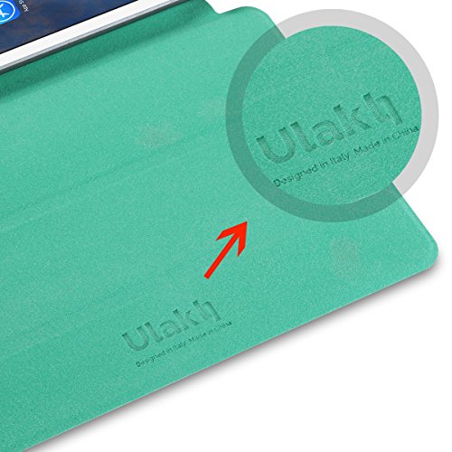 iPad Mini Case, ULAK iPad Mini 1/2/ 3 Hülle Ultra Dünn [Gemusterten Design] Wickelfalz Ledertasche mit Lichtdurchlässig Rückseite Abdeckung Schutzhülle für Apple iPad Mini 1/2/3 Auto aufwachen / Schlaf Funktion (Mint) - 3