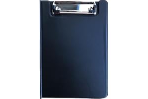 ‎SCHOOL-MAXX Klemmmappe, Klemmbrett mit Deckel (Schwarz, A5)