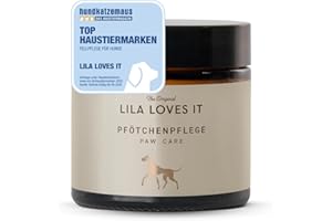 Pfotenbalsam für Hunde – mit natürlichen Inhaltsstoffen, beruhigt und schützt die Haut, stärkt die Widerstandskraft der Pfotenballen, PFÖTCHENPFLEGE von LILA LOVES IT, 60 ml