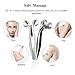 TOUCHBeauty TB-1682 Face Massage Roller with 70 degree V-shaped Lifting Microcurrent Device For Facial Toning & Lifting Body Slimming Skin Tighten Anti Ageing Device (Silver)