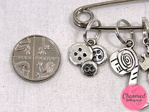 Craft Queen – 5 silber Stricken Maschenmarkierer - 2