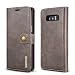 Produktbild Samsung Galaxy Note 8 Hülle, MKOAWA Echtes Rindsleder Folio Flip Wallet Case, Magnetische Abnehmbare 2 in 1 Abnehmbare Retro 3 Kartensteckplätze für Samsung Galaxy Note 8 (6,3 Zoll) (Grau)