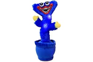 Dremokay Talking Pooppy Play Toy Time Repeat+Recording+Dance+Sing Electric Dancing Huuggyy Wuuggyy (Blue)