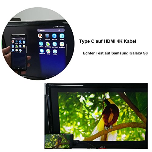 Type C auf HDMI Kabel, TOFOCO 4K * 2K USB 3.1 Typ C zu HDMI UHD TV Kabel für MacBook, ChromeBook Pixel, Samsung Galaxy S8/S8 Plus, LG G5 G6 und Mehr - 6