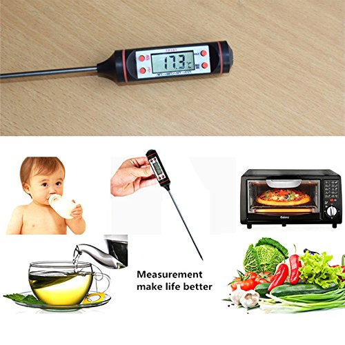 Digital-Thermometer mit LCD Display und Sonde Edelstahl Lange für Messen Temperatur Netzteil Unterstützung Automatische Abschaltung - 8