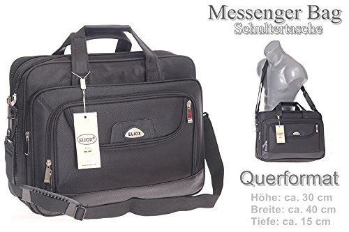 Laptoptasche mit viel Platz, Raumwunder, Notebooktasche, Arbeitstasche,Herren Umhängetasche, Schultertasche, Männer - 2