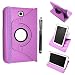 Produktbild GSD Style Your Mobile {TM} Samsung Galaxy Tab 3 17,8 cm Zoll GT-P3200 P3200 GT P3210 P3210 SM T210/T211/T215/Flip Ständer 360 ° drehbar Sleep/Awake PU Leder Case Cover + Stylus