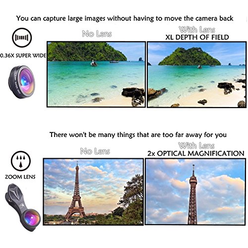 Lenti Per Iphone Kit 9 in 1 -Lens Of Horus- Le Uniche Lenti Che Rendono Le Tue Foto EXTRA-ordinarie! Fish Eye Grand Angolo Zoom per Iphone X, Iphone 8 Plus, 7, Iphone 7 Plus, 6s & Lenti per Samsung Android Lg Huawei (Lenti Per Smartphone - Lenti Per Tablet - Lenti per Pc-Portatile)
