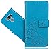 Produktbild ASUS Zenfone 3 Max (5.5") ZC553KL Handy Tasche, FoneExpert® Blume Wallet Case Flip Cover Hüllen Etui Hülle Ledertasche Lederhülle Schutzhülle Für ASUS Zenfone 3 Max (5.5") ZC553KL