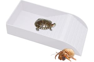 YHSKJCD Wasserbecken für Schildkröten mit Kletterrampe, Schildkröten Zubehör für Reptilientanks, Aquariumkäfigzubehör für Reptilien und Amphibien, 30.5 * 14.9 * 6 cm