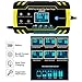 URAQT Cargador Baterias Coches, 8A 12V/24V Mantenimiento Automático e Inteligente Múltiples Protecciones...