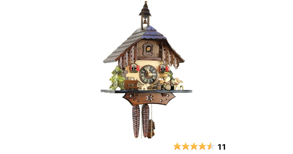 Orologio a cucù originale della Foresta Nera, Orologio a cucù meccanico in  vero legno, dispositivo di caricamento 1 giorno, NUOVO Certificato VDS  Eble- San Bernardo 33 cm-18570. : Amazon.it: Casa e cucina
