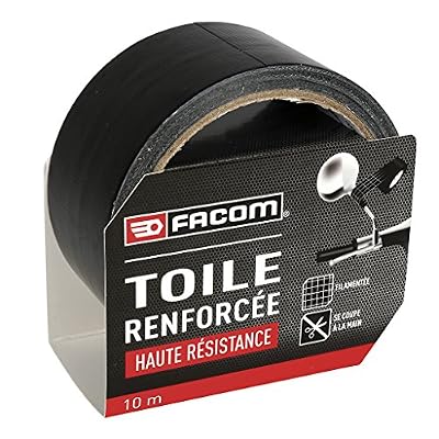 FACOM 84371 Adhésif Renforcé Haute Résistance 10 m x 48 mm, Noir
