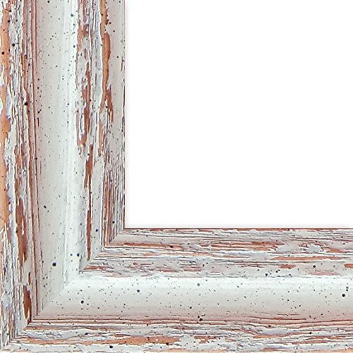 WandStyle H740-001 Wandspiegel Spiegel Shabby-Chic Landhaus Massivholz Creme Weiß (50 x 100 cm) - 2