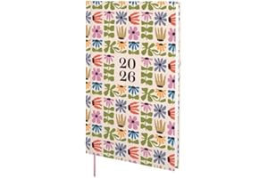 Finocam – Agenda 2026 Semaine sur 2 pages Présentation verticale | Janvier – Décembre | Agenda 2026 avec élastique et signet en ruban tissé | Couverture rigide Porto Design – Camila – International