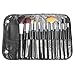 12 Pcs Black Professional Makeup Brush Set with Wood Handles Make up Artist Cosmetics Beauty by Kurtzy TM
