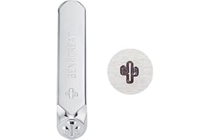 BENECREAT 6mm Punzoni Punch Tool, Metal Seal Piercing Seals Patterns Stamping Patches su Gioielli, Metallo, Legno e Pelle Cactus