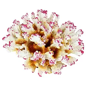 Danmu 1Pc of Polyresin Coral Ornaments, Aquarium Coral Decor, Diamater 4 1/3