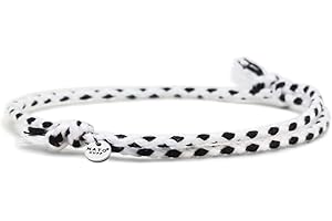 Nato Cuff - Bracelet Coton tressé - Fait Main en France- Médaille Acier Inox 316L- Bijou Homme ou Femme Ajustable