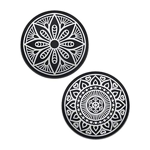 VAVA Placche Metalliche Adesive Metal plates per Supporto Magnetico Auto Air Vent Magnetico CD Slot, 2 Placche Tonde con adesivo 3M Ferro Antiruggine per Smartphone iPhone 11 Samsung Huawei