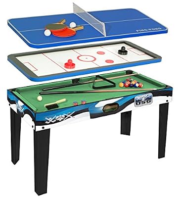Cdts Table multi-jeux 3 en 1 - 122cm