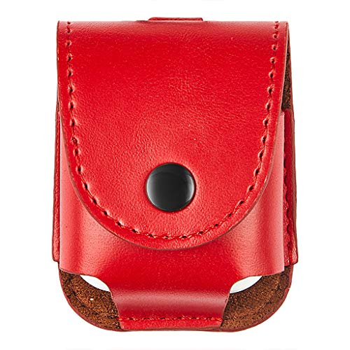 Preisvergleich Produktbild Lederhülle Kompatibel Mit Apple Airpods, CHshe Leder Kopfhörer Ladebox Schutzhülle Volle Deckung Schutz Stoßfeste Headset Schutzcase Mit Karabiner Fur Apple Airpods 2 / 1