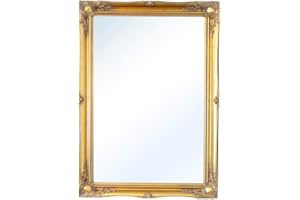 DOWNTON INTERIORS Antique Gold Extra Large Shabby Chic Vintage Style Wall Mirror - Overall Size 30" X 42" (75cm X 105cm)