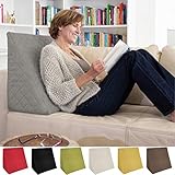 KOMFORTABEL > Herkömmliche Kissen sacken mit der Zeit immer mehr zusammen! Dank der hervorragenden Konstruktion und der speziellen ergonomischen Keilform werden Sie optimal gestützt.
