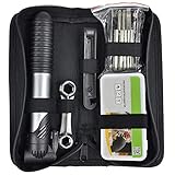 TRIXES Kit di Riparazione Bici - Kit di Attrezzi per Bicicletta con Sistema per la Riparazione di Forature - con Mini Pompa Manuale Portatile