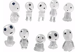 EIHI 10 Pezzi Elfi Mononoke Resina, Principessa Mononoke, Prinzessin Elfi degli Alberi Luminosi in Resina Balcone Giardino Decorazione per Micro Paesaggio Patio Esterno Prato Cortile