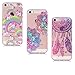 Produktbild iPhone SE Hülle Silikon, LuckyW 3X TPU Einhorn Blume Traumfänger Hülle für Apple iPhone 5 5s SE Soft Silikon Glitter Tasche Transparent Clear Klar Durchsichtig Ultra Slim Thin Dünne Schutzhülle Weiche Flexibel Kratzfeste Scratch-Resistant Stoßfest Shockproof Etui Bumper Case