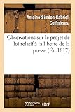 Image de Observations sur le projet de loi relatif à la liberté de la presse