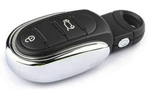 Heinmo para Cooper S Countryman F54 F55 F56 F57 F60 Llave Shell Fob Llave Cubierta Cadena Cuerda Llavero Aleación Accesorios (Silver U Type Cover)