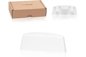 Ante bellum 36mm Fenster Wasserschlitzkappen 25 Stück, Fensterabflusslochkappen für effektive Entwässerung - Verhindern Sie Wasserschäden und Schwitzwasser an Ihren Fenstern (Weiss RAL9016)