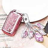 Tipo de material: TPU QZQWANAF Funda Protectora TPU Quicksand Car Key Funda, para Honda Accord Civic CR-V CR-Z HR-V Teclas Inteligentes con llaveros