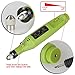 Nail Art Drill Kit File Finger Toe Polish Buffer Pedicure Manicure Acrylics Tool Electric Pen Shape with Multi Sanding Bits and Power Adapter For Salon Personal Use (Green)