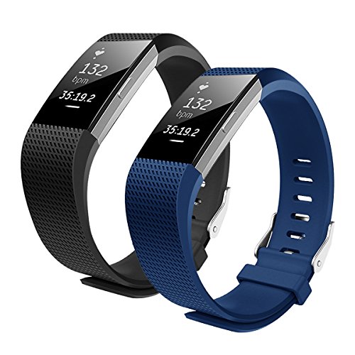Bepack Fitbit Charge 2 Correa de Reemplazo, Pulsera de Silicona Suave Adjustable, Accesorios para Fitbit Charge 2