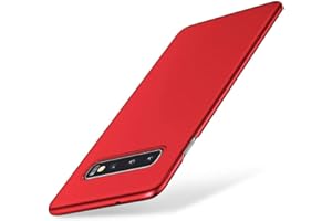 BHUUNO TXLING Ultra Dünn Hülle Kompatibel mit Samsung Galaxy S10 HülleSchutzhülle Handyhülle [Anti-Fingerabdruck] Abdeckung Hardcase PC Bumper Case für Samsung Galaxy S10 - Rot