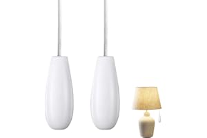 Rebucina 2PC Bathroom Light Pull Handle with 150cm Cord for Fans, Chandeliers - Safe to Enhance Décor