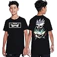 LOCAVESTIR Anime Tshirt for Boys Naruto Itachi Madara Uchiha Sharingan Akatsuki Jiraiya Half Sleeve Regular Black Anime Tshirt for Kids