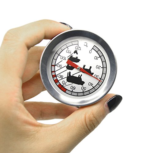 0-120 Celsius Edelstahl Zifferblatt Sonde Thermometer Küche BBQ kochen Fleisch Milch Tee Wasser Essen Sonde Temperatur Thermometer - 4