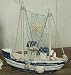 Produktbild Holz Fischerboot Boot mit Fangnetz 16,5x15x4cm maritime Deko Schiff