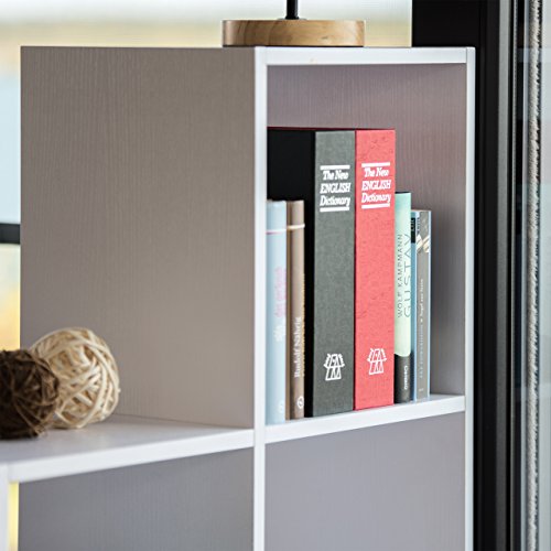 Relaxdays Buchtresor groß, verschließbar, Stahlkassette, 2 Schlüssel, H x B x T: 27 x 20 x 6,5 cm, Geldkassette, rot - 2